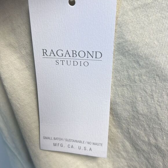 Free People x Ragabond Studio Vintage Checker Long-Sleeve Ivory M - Picture 6 of 10